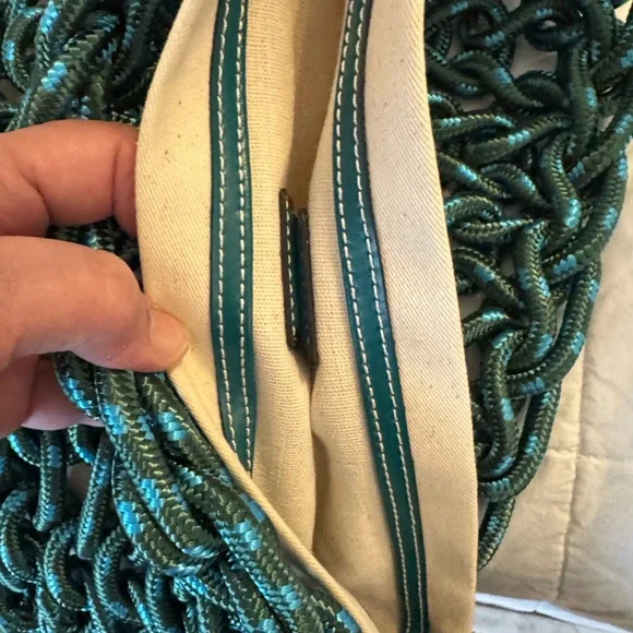 RARE FIND: STAUD leather trim woven purse - Picture 10 of 10